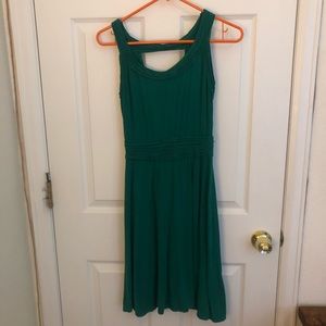 Gorgeous green fitted to flare dress